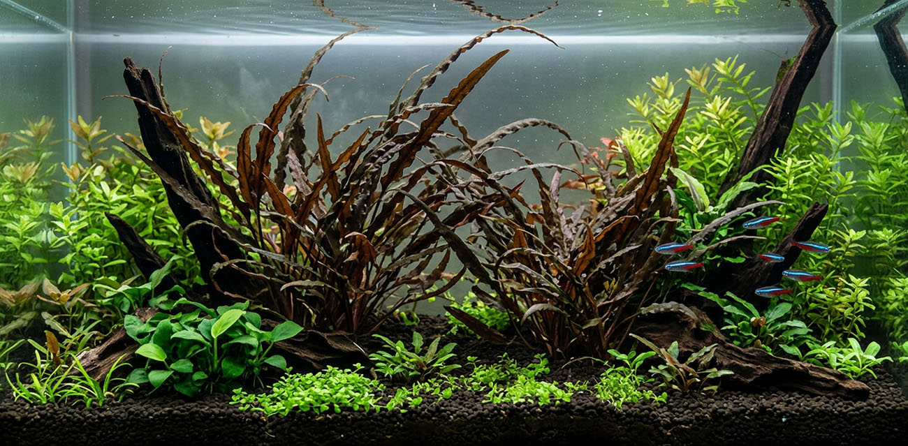 Cryptocoryne spiralis 'Red' - roślina do akwarium