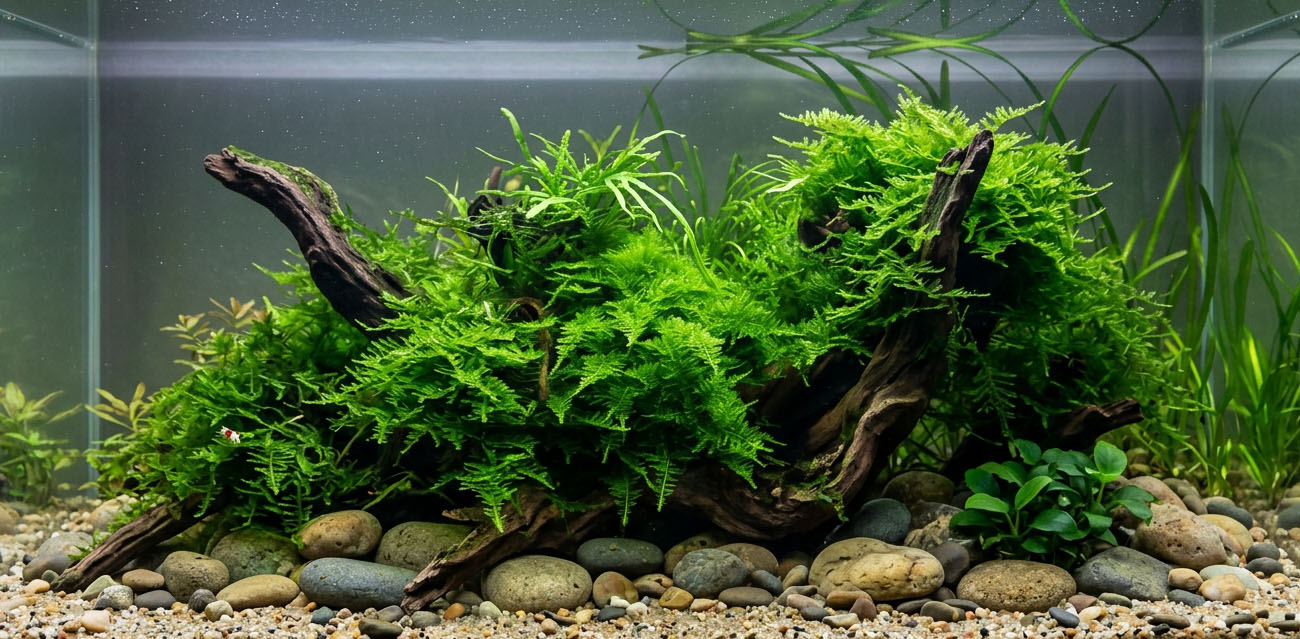 Zastosowanie Vesicularia montagnei ‘Christmas Moss’