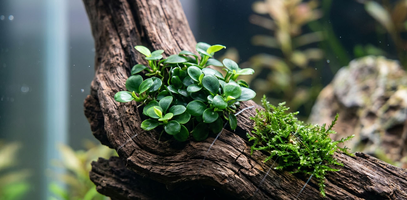 Anubias barteri Mini Coin - roślina do akwarium