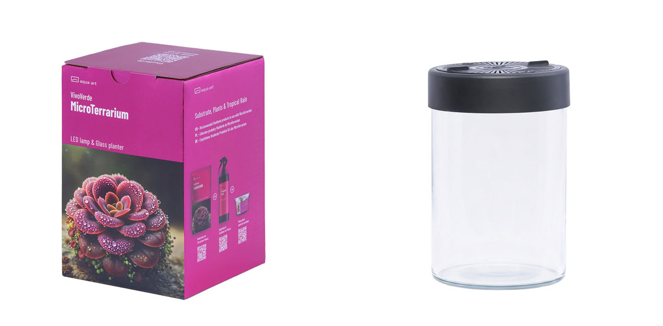 MicroTerrarium 2 L do roślin z oświetleniem LED